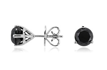 Black diamond stud earrings by Blue Nile.