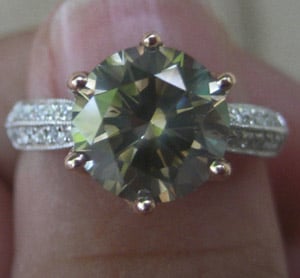 Green Diamond Ring