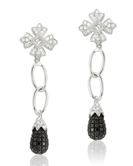 Leone Collection black diamond earrings.