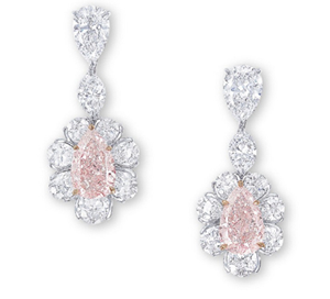 Pink diamond earrings sold at Christie's for $2 million in November 2011