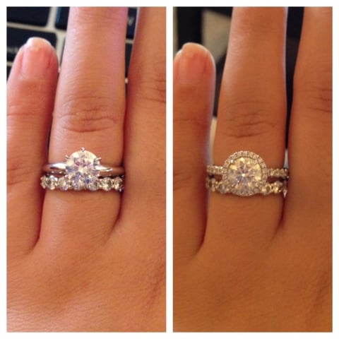 Solitaire to halo... before and afters! : Show Me the Bling! (Rings ...
