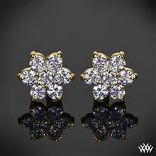 0.25ctw 14k Yellow Gold "Flower Cluster" Diamond Earrings | Whiteflash