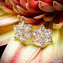 0.25ctw 14k Yellow Gold "Flower Cluster" Lab Created Diamonds Earrings | Whiteflash