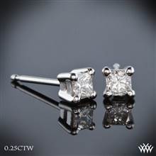 0.25ctw Platinum Princess Diamond Earrings | Whiteflash