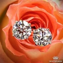 0.50ctw 14k White Gold 4 Prong Diamond Earrings - (H/I-SI) | Whiteflash