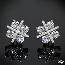 0.50ctw Platinum "XO" Diamond Earrings | Whiteflash