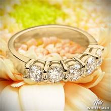 0.53ctw 14k Yellow Gold Five Stone Open Basket Lab Created Diamond Wedding Ring | Whiteflash