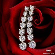 0.71ctw 14k White Gold "Cascade" Lab Created Diamonds Earrings | Whiteflash