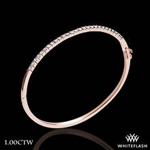 0.97ctw 14k Rose Gold "Shared-Prong" Diamond Bangle | Whiteflash