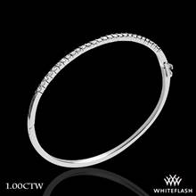 0.97ctw Platinum "Shared-Prong" Diamond Bangle | Whiteflash