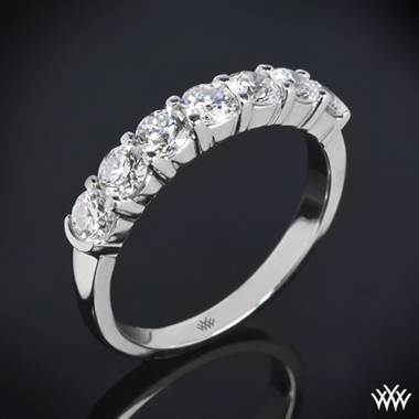 1.00ctw Platinum Seven Stone Shared-Prong Diamond Wedding Ring