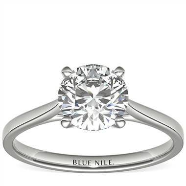 1-1/2 Carat Astor Petite Cathedral Solitaire in Platinum (H/SI2) Ready-to-Ship
