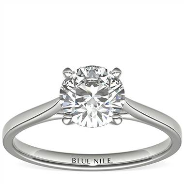 1-1/4 Carat Astor Petite Cathedral Solitaire in Platinum (F/VS2) Ready-to-Ship