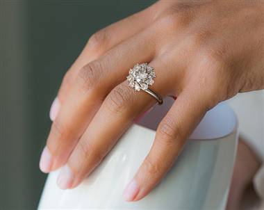 1.10ctw Pear & Fancy Halo Engagement Ring in 14K Rose Gold 2.50mm Width Band (Setting Price)