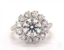 1.10ctw Pear & Fancy Halo Engagement Ring in 18K White Gold 2.50mm Width Band (Setting Price) | James Allen