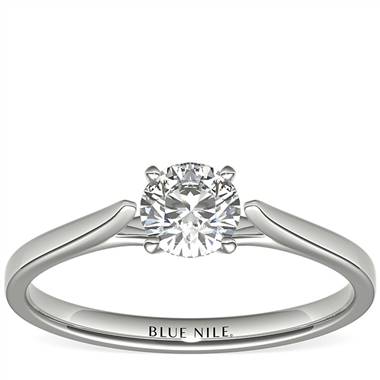 1/2 Carat Astor Petite Cathedral Solitaire in Platinum (H/SI2) Ready-to-Ship