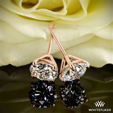 1.25ctw 14k Rose Gold 4 Prong Diamond Earrings - (H/I-SI) | Whiteflash