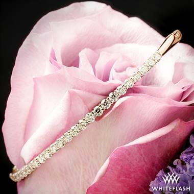 1.50ctw 14k Rose Gold "Shared-Prong" Diamond Bangle