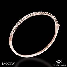 1.90ctw 14k Rose Gold "Shared-Prong" Diamond Bangle | Whiteflash