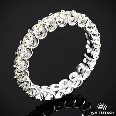 1.90ctw 18k White Gold Annette's U-Prong Eternity Diamond Wedding Ring (Size 4)