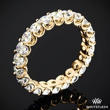1.90ctw 18k Yellow Gold Annette's U-Prong Eternity Diamond Wedding Ring (Size 4)