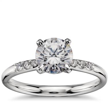 1 Carat Ready-to-Ship Petite Diamond Engagement Ring in Platinum