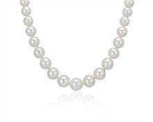 10-12.9mm Graduated South Sea Pearl Strand Necklace With Diamond Clasp | Blue Nile