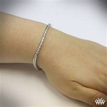 10.50ctw Platinum "Half-Bezel" Diamond Tennis Bracelet | Whiteflash