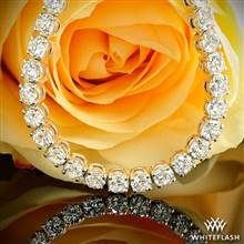 11.50ctw 14k White Gold Four Prong Full Eternity Lab Created Diamonds Tennis Necklace | Whiteflash