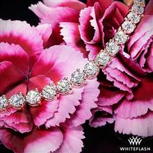 12.40ctw 14k Rose Gold "Three-Prong" Lab Created Diamonds Tennis Bracelet | Whiteflash