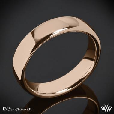 14k Rose Gold 5.5mm Benchmark European Comfort Fit Wedding Ring