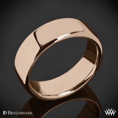 14k Rose Gold 7.5mm Benchmark European Comfort Fit Wedding Ring