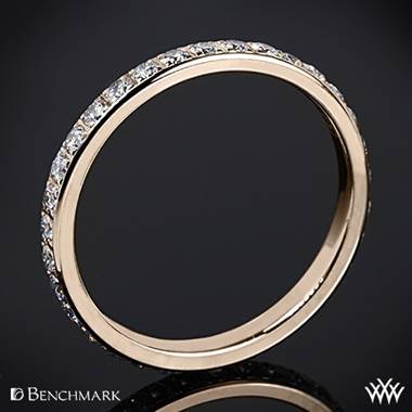 14k Rose Gold Benchmark Full Eternity Diamond Wedding Ring