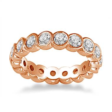 14K Rose Gold Bezel Set Diamond Eternity Ring (1.70 - 2.00 cttw.)