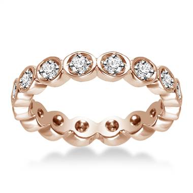 14K Rose Gold Prong Set Diamond Eternity Ring (0.32 - 0.38 cttw.)