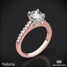 14k Rose Gold Valoria Petite Open Cathedral Diamond Engagement Ring with White Gold Head | Whiteflash