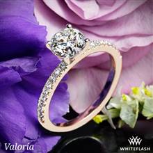 14k Rose Gold Valoria Petite Pave Diamond Engagement Ring | Whiteflash