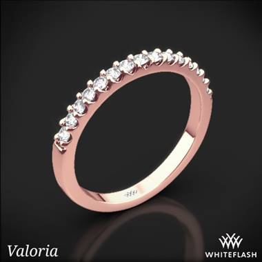 14k Rose Gold Valoria Petite Shared Prong Diamond Wedding Ring