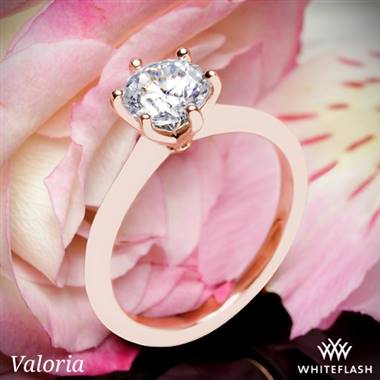 14k Rose Gold Valoria Petite Six Prong Solitaire Engagement Ring