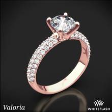 14k Rose Gold Valoria Rounded Pave Diamond Engagement Ring | Whiteflash