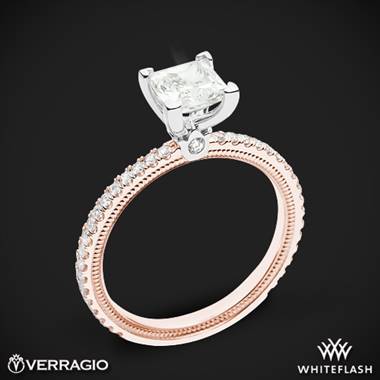 14k Rose Gold with White Gold Head Verragio Tradition TR120P4 Diamond 4 Prong Engagement Ring