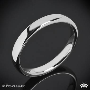 14k White Gold 3.5mm Benchmark European Comfort Fit Wedding Ring
