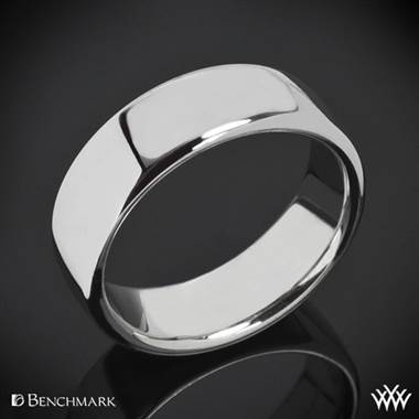 14k White Gold 7.5mm Benchmark European Comfort Fit Wedding Ring
