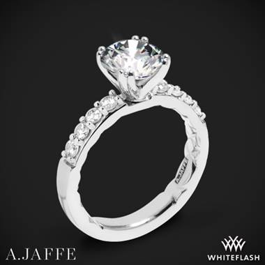 14k White Gold A. Jaffe ME1401Q Classics Diamond Engagement Ring