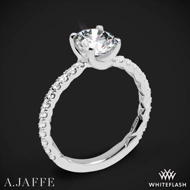 14k White Gold A. Jaffe ME1850Q Classics Diamond Engagement Ring