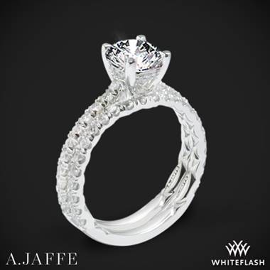 14k White Gold A. Jaffe ME1853Q Classics Diamond Wedding Set