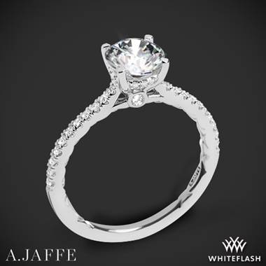 14k White Gold A. Jaffe ME2029Q Classics Diamond Engagement Ring