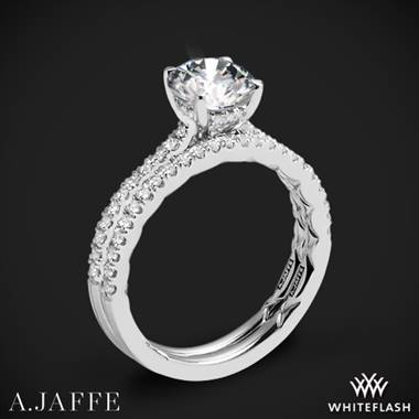 14k White Gold A. Jaffe ME2029Q Classics Diamond Wedding Set