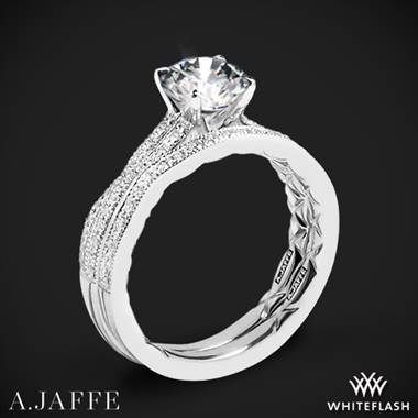 14k White Gold A. Jaffe ME2036Q Seasons of Love Diamond Wedding Set