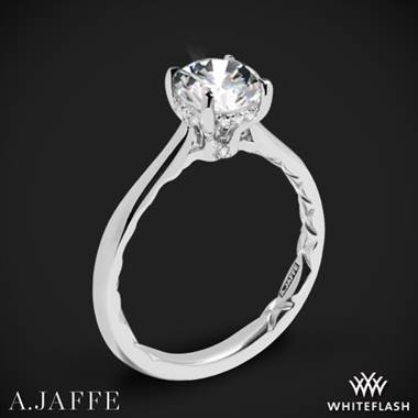 14k White Gold A. Jaffe ME2211Q Solitaire Engagement Ring
